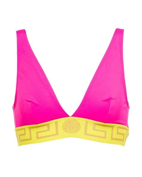 pink versace bikini|versace greca swimsuit.